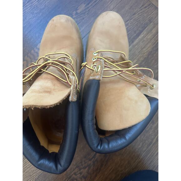 Timberland Premium 6-Inch Waterproof Boots Wheat Nubuck Size 12M - Picture 4 of 13